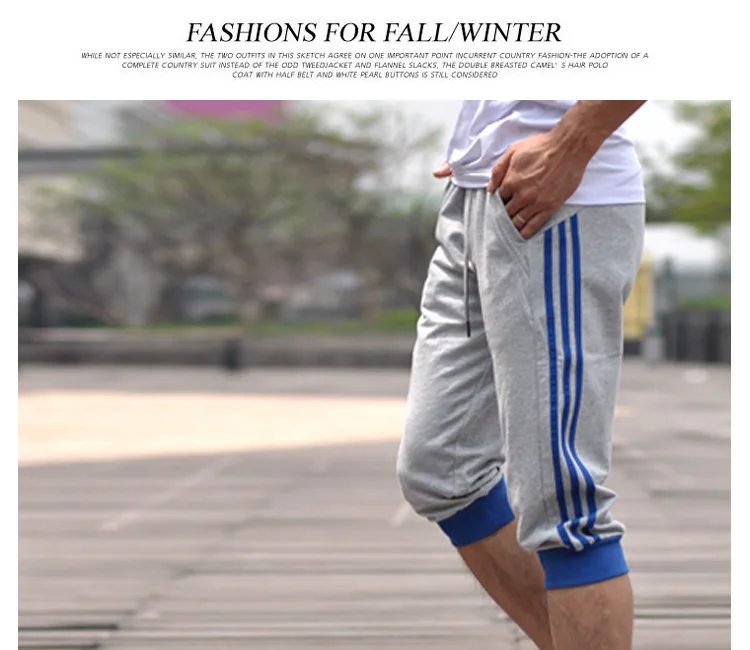 [Cross Border] AliExpress New Style Fashion Closing Capri Pants Sports Trend Men's Trousers