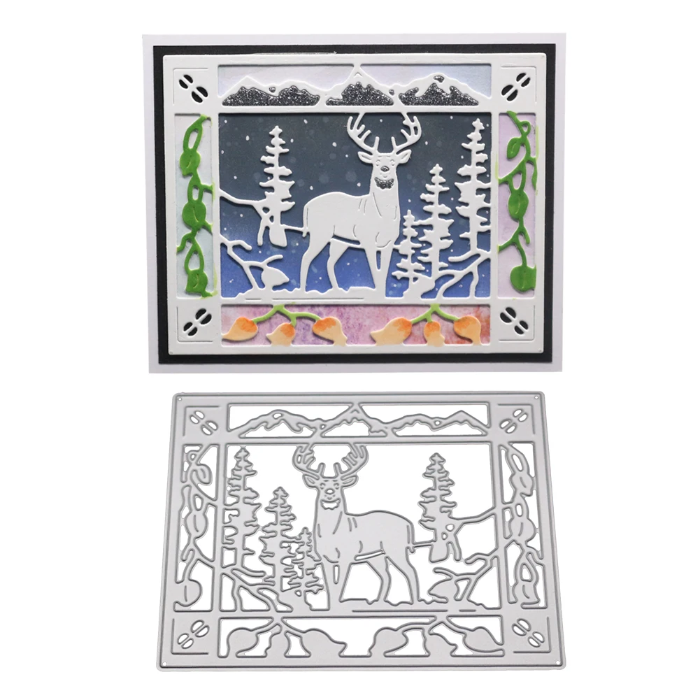 

DIY Embossing Cutting Dies Tool Mold Christmas Deer Shape for Scrapbooking Photo Album Paper Card