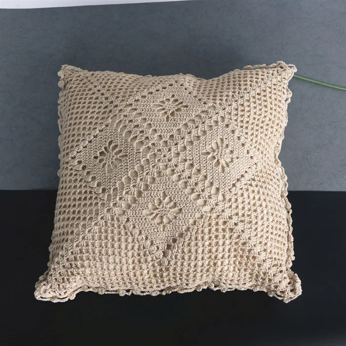 Bohemia Weaving Pillow Cover Hug Pillowcase for Hold Pillow Home Decor Hollow Solid Color DIN889