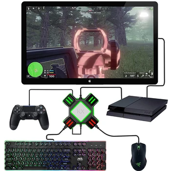 

New KX Conversion Box for Nintend Switch/Xbox/PS4/PS3 Gamepad to Keyboard Mouse Controller Games Accessories