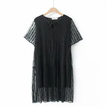 Vestido de verano con bordado Floral para Mujer, ropa Sexy informal, suelta, fina, para fiesta en la playa, cuello redondo, Vestidos para Mujer de talla grande 2021