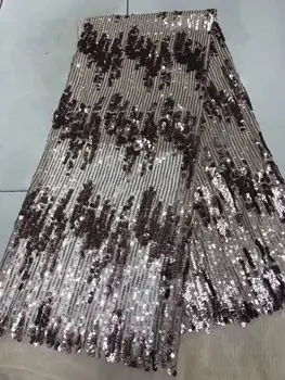 

Sat-9.9814 fashionable sequins tulle embroidery french net lace fabric for party dress