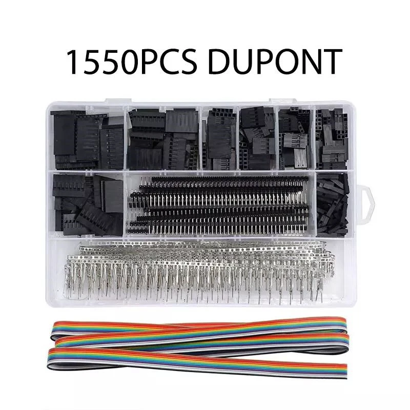 310/620/1450/1550 piezas macho + hembra Dupont cable Jumper y conector de cabecera conjunto clavijas bulbo/foco terminales Ki |