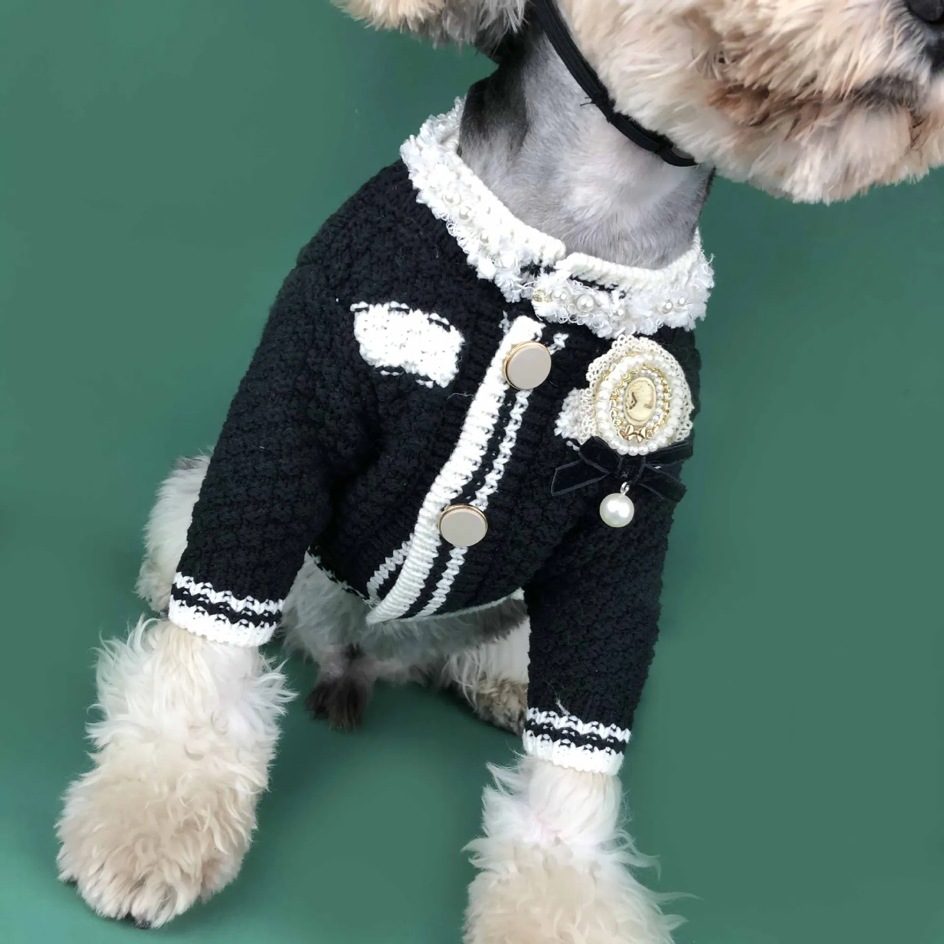 Осенне-зимняя одежда для собак для маленьких собак Одежда для домашних животных Французский бульдог теплый свитер костюм для мопса Чихуахуа Одежда S-2XL