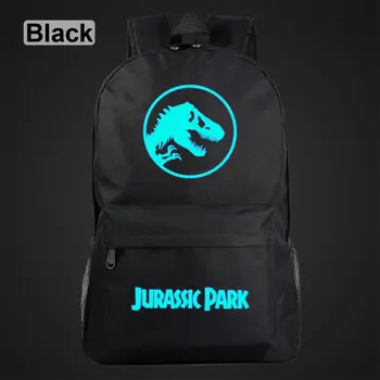 

2019 New Fluorescent Jurassic Park Dinosaur Boy Girl School bag Women Bagpack Teenagers Schoolbags Men Children Student Backpack