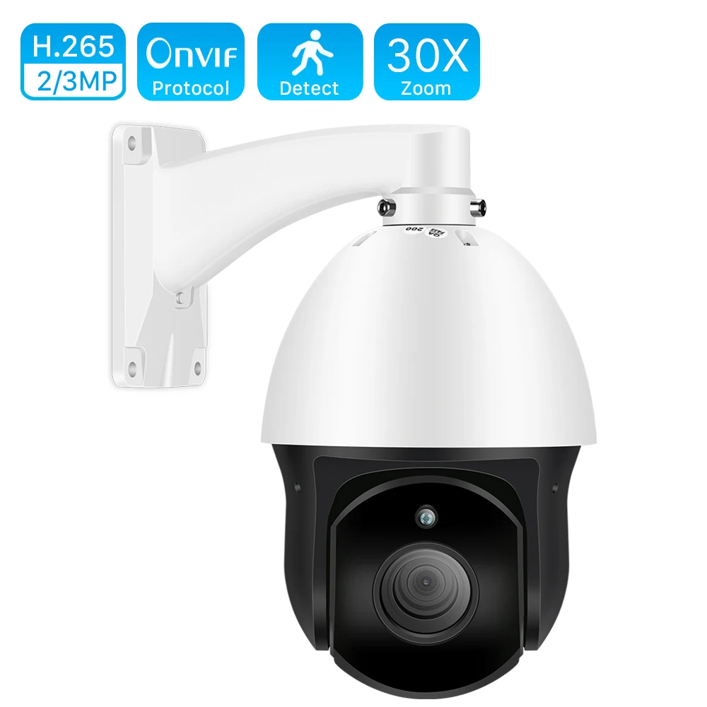 ANBIUX H.265 3MP PTZ IP Камера 2MP 30X зум Водонепроницаемый Hi3516E 1080P Мини Скорость купол