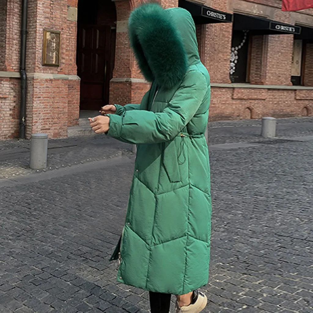 Autumn Winter Jacket Women Coat New Long Hooded Zipper Double Warm Women Jacket Winter Fur Parka Casual Streetwear Overcoat