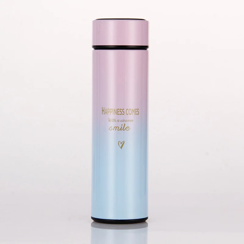 500ML Smart Thermos Water Bottle LED Digital Temperature Display Stainless Steel Coffee Thermal Mugs FOU99