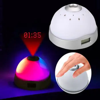 

Color-Changing Sky Star Moon Projector LED Light Room Decor Alarm Clock