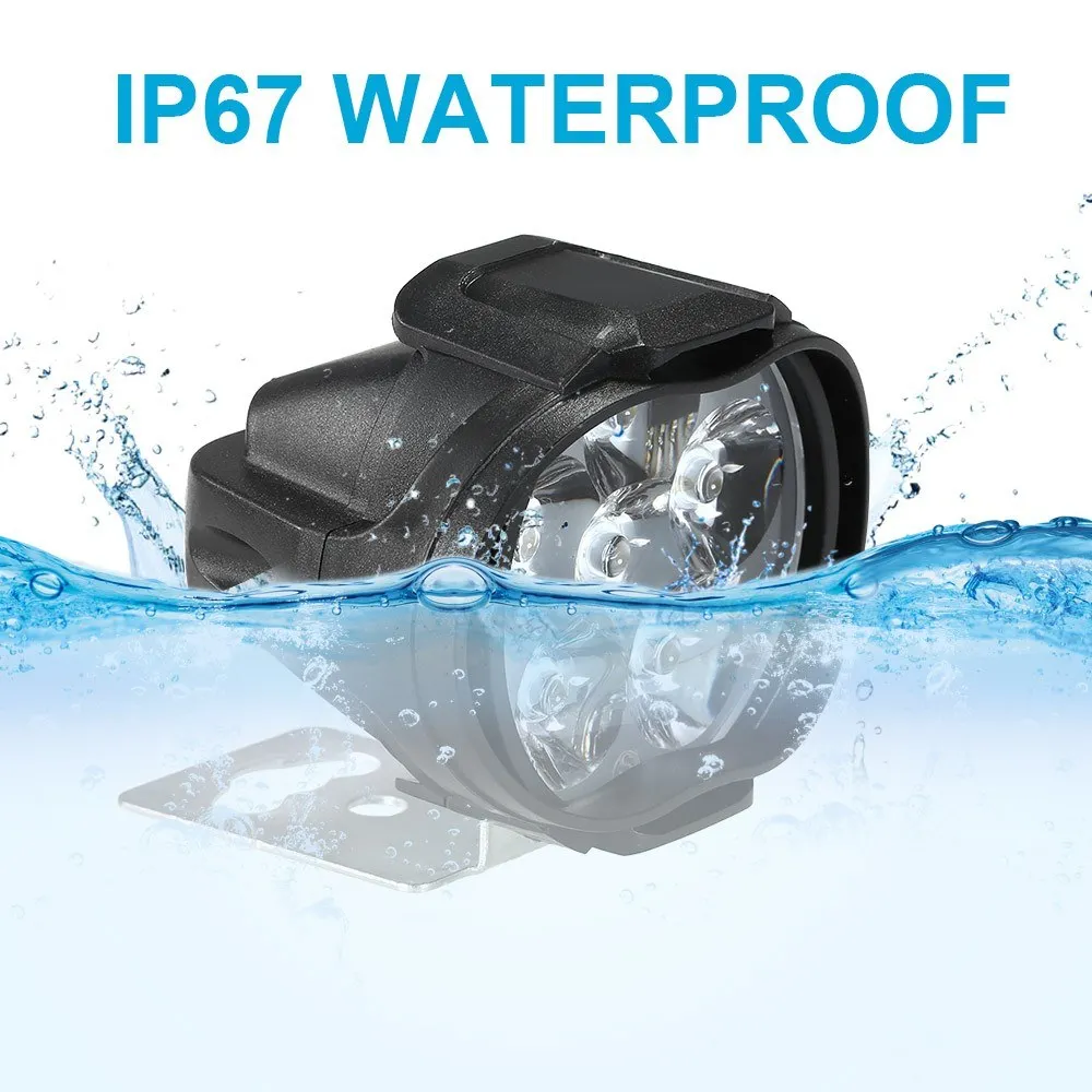 2 шт. Универсальный светодиодный мотоциклетный головной светильник зеркало