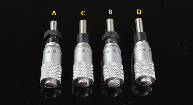 Flat head round head Type Thread Micrometer Round Head Measuring Instrument 0-6.5mm Range Measuring Gauge Tool