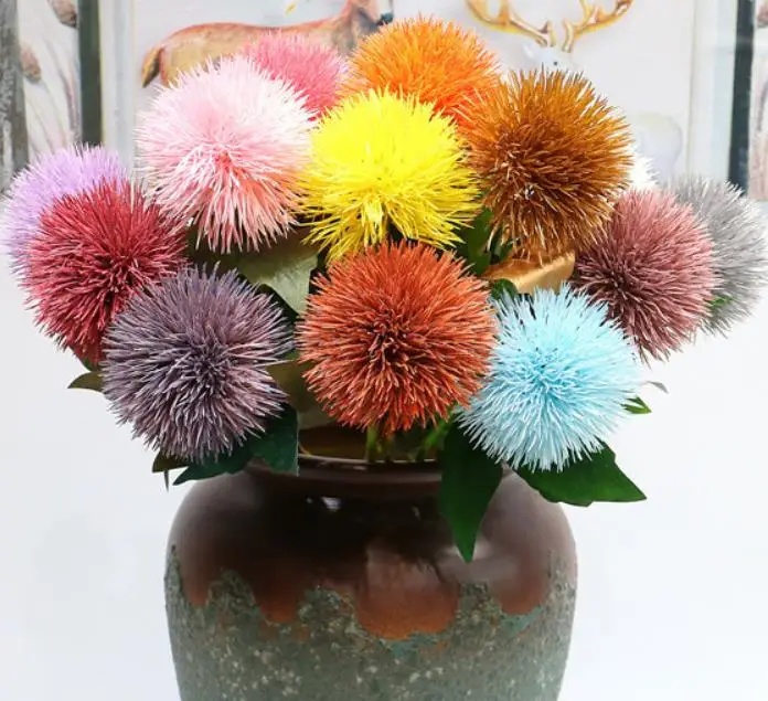 Искусственный Одуванчик цветок ветки Свадебный декор искусственные растения