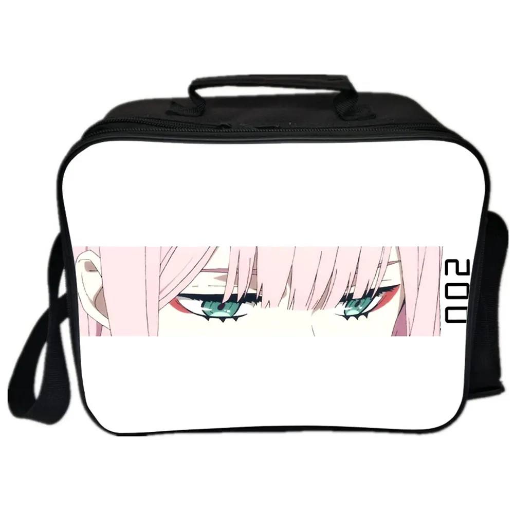 New Darling In The FranXX Picnic Bag Camping Shoulder Bag Handbags Portable Insulated Canvas Picnic Lunch Bags For Women