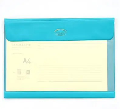 Простые прозрачные бумажные папки для документов многофункциональная ПВХ сумка для файлов A4 портативная конфетная цветная офисная - Цвет: B