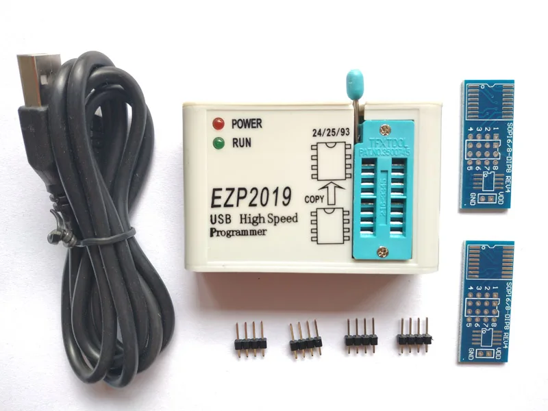 EZP2019+ высокоскоростной USB SPI программатор поддержка 24 25 93 EEPROM Флэш-микросхемы биоса могут быть добавлены самостоятельно(24 25 SPI Flash 93 - Цвет: 2 sockets