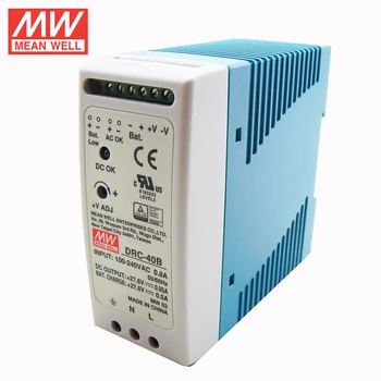 

MEAN WELL DRC-40A DRC-40B 13.8V 27.6V 40W Original UPS DIN Rail security industry or battery systerms Switching Power Supply