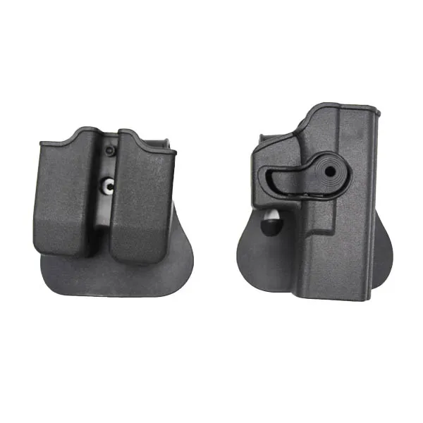 BK holser magazine Для Glock 17 19 31 военный кобура тактический пистолет Combat Airsoft Пейнтбол Открытый ремень пистолет кобура для охоты подсумок журналов - Цвет: BK holser magazine