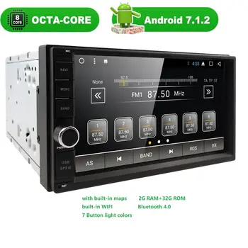 

Universal 2 din 8 core Android 4G 64G Car Radio Stereo multimedia Player WIFI 2din 7 inch GPS Navigation SWC 1024*600 NO DVD DAB
