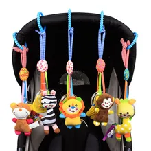 Детская подвесная игрушка кольцо Погремушка Симпатичные в форме животных плюшевый хлопок высокого качества Колыбель подвесная для детской коляски игрушки