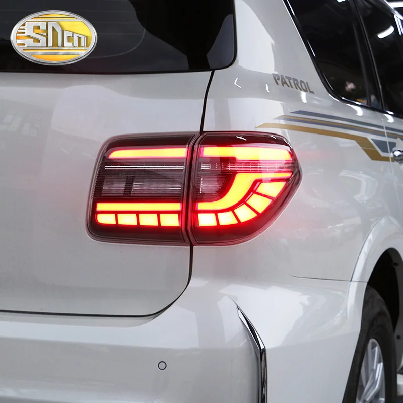 Car LED Tail Light Taillight For Nissan Patrol Y62 2008- Rear Running Light+ Brake Lamp+ Reverse+ Dynamic Turn Signal