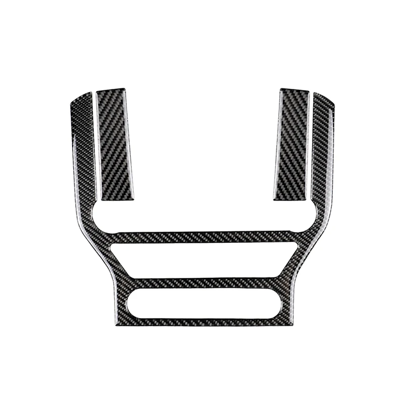

new black Carbon Fiber Car Console Panel Decorative Stickers for Ford Mustang 2015-2017