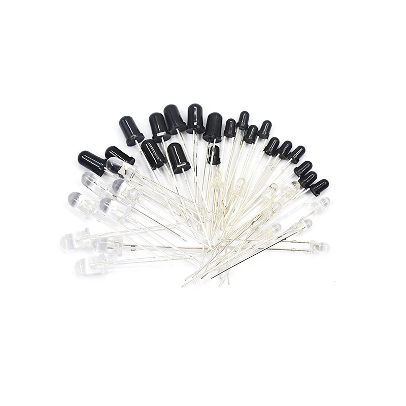Infrared LED Diode 50Pcs/Lot 25 Pairs 3mm 5mm 940nm LEDs Infrared Emitter and IR Receiver Diode For Arduino 301A F5 F3