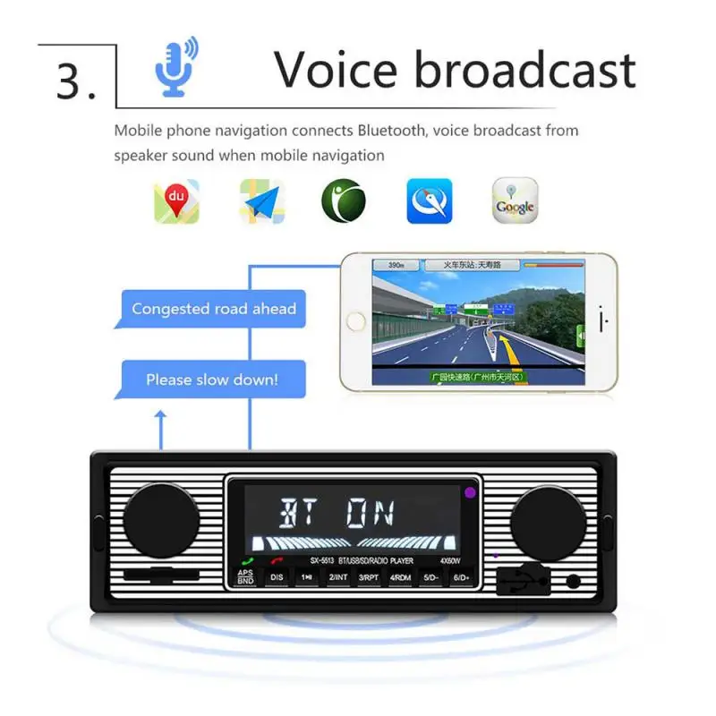 Car Multimedia Digital FM Stereo  Radio  Player Bluetooth Support USB SD MMC Card Reader MP3 AUX WMA  WAV Radio Car Radio Player