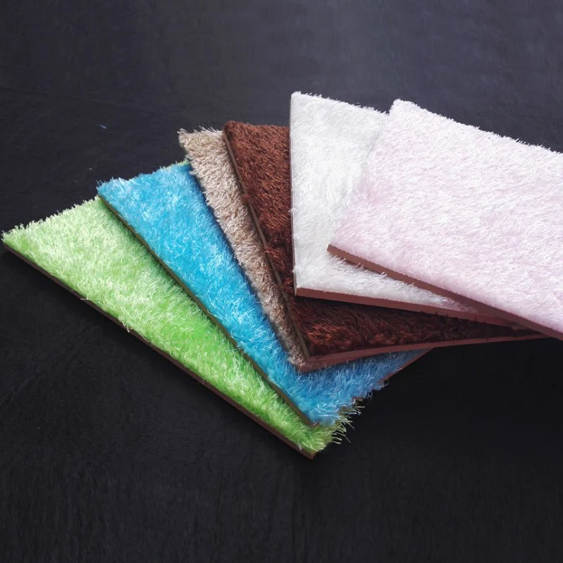 

DIY 3D Fluff Wall Stickers Kids Living Room Bedroom Decor TV Background Decoration Removable Self-adhesive EVA Wallpaper Decals