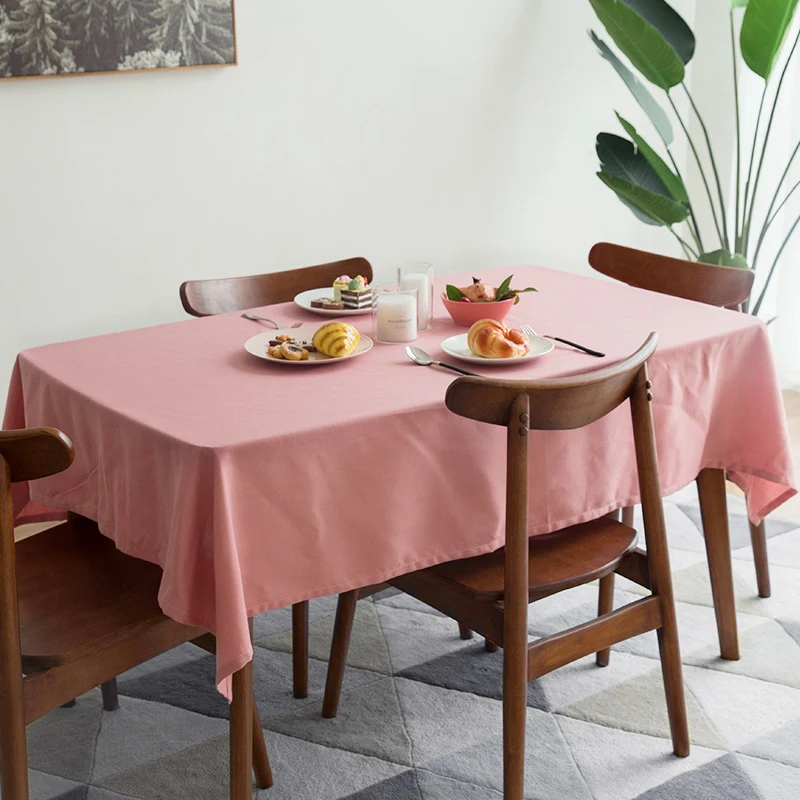 Льняная скатерть для кухонного стола разноцветная однотонная декоративная Водонепроницаемая маслостойкая плотная прямоугольная скатерть для чайного стола - Цвет: D Style