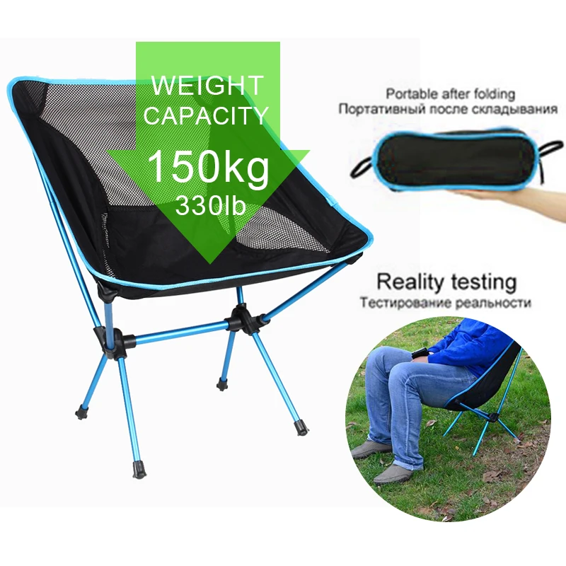Outdoor Faltbarer Stuhl Tragbar Klappstuhl Camping Wandern Picknick Hocker Sitz 