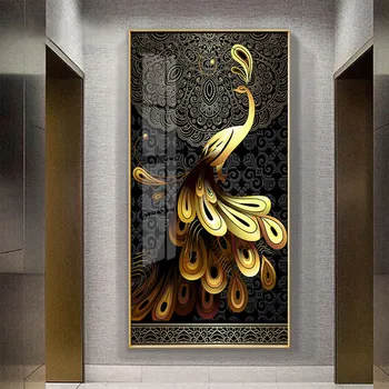 

paintings by numbers Modern Entrance Decorative poster canvas Vertical Hallway Wall Chinese Style Living Room Hanging Landscape