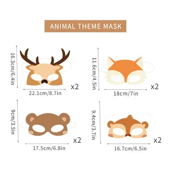

12ps Animal Theme Kids Birthday Party Bear& Rabbit&FoxBirthday Party Decoration Cupcake Decoration Children's Day