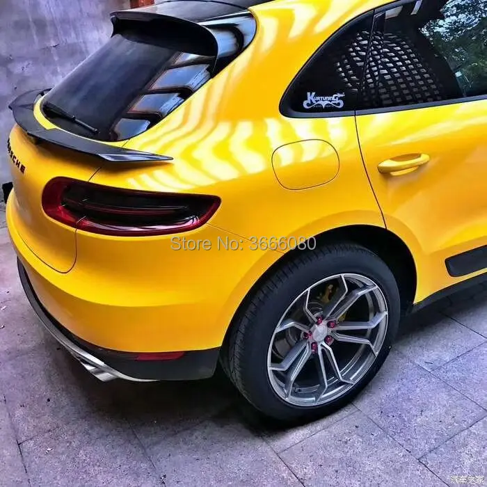 For Porsche Macan High Quality Carbon Fiber Rear Boot Trunk Wing Lip Rear Middle Spoiler Auto Part