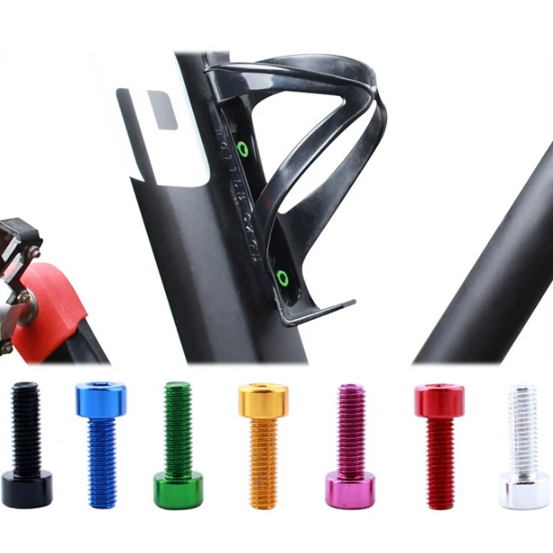 

2pcs/set Bicycle Water Bottle Holder Screws Bottle Cage Screw Bicycle Bottle Bolt Bicycle Aluminum Alloy Screw Bike Repair Tool