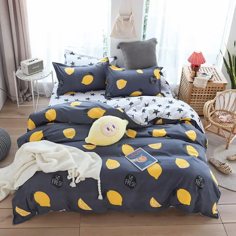 Hot Design Bedding Set Plant cactus happy time Duvet Cover Flat Sheet Pillowcase Quilt Bed Full Queen King | Дом и сад
