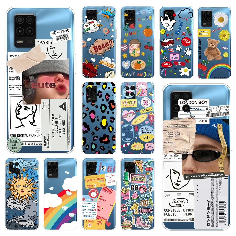 Per Realme Narzo 30 5G Realme 8 5G Custodia Cover Posteriore In Silicone Tpu Trasparente Trasparente Per Realmi Realme Narzo 30 8 5G Custodia
