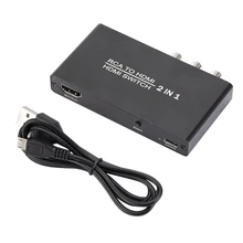 

3 in 1 RCA to HDMI Adapter Host Laptop PC PS3 PS4 PS5 Game Console to 4K Ultra HD Resolution TV Converter 4Kx2K Connector Switch