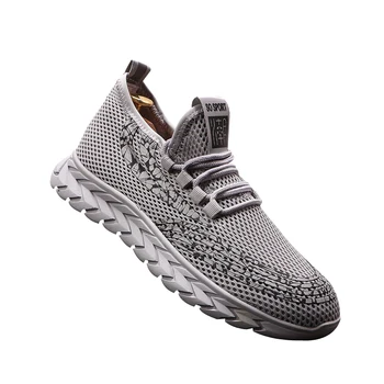 

2020 Flying Weaving Mesh Shoes Trendy Shoes Men's Lace Mesh Shoes Youth Breathable Sports Casual Shoes Men's Shoes Zapatillas Ho