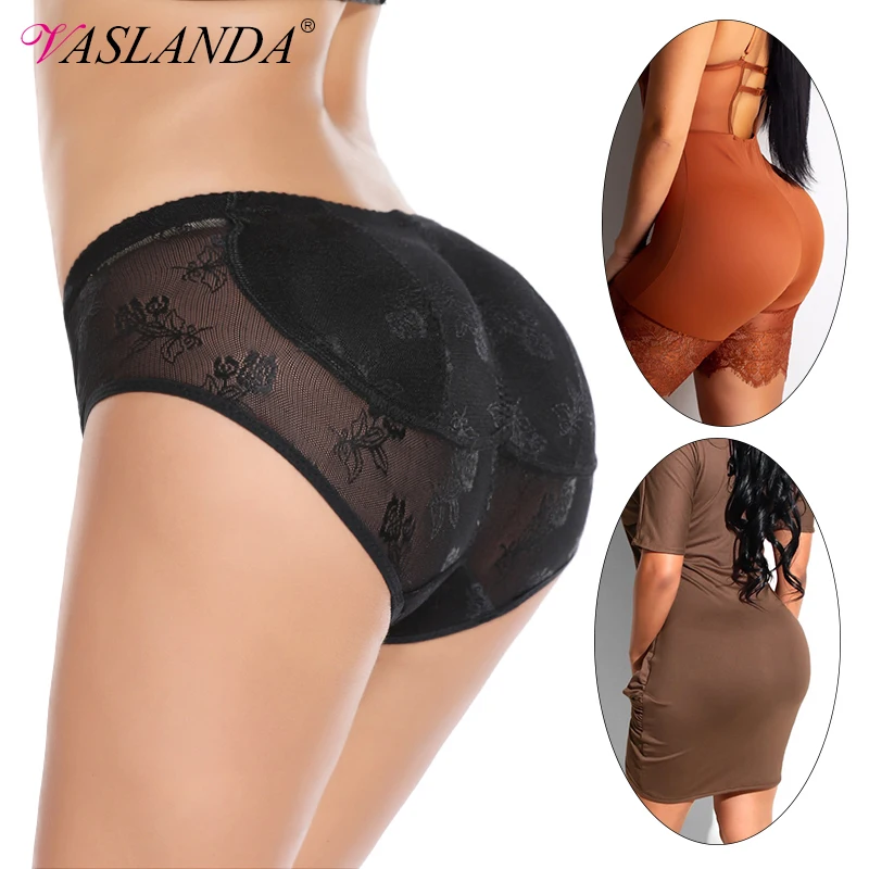 VASLANDA Ass Padded Booty Lifter Body Shaper Hip Butt Enhancer Shapewear Sexy Padding Briefs Push Up Panty Fake Pads Underwear