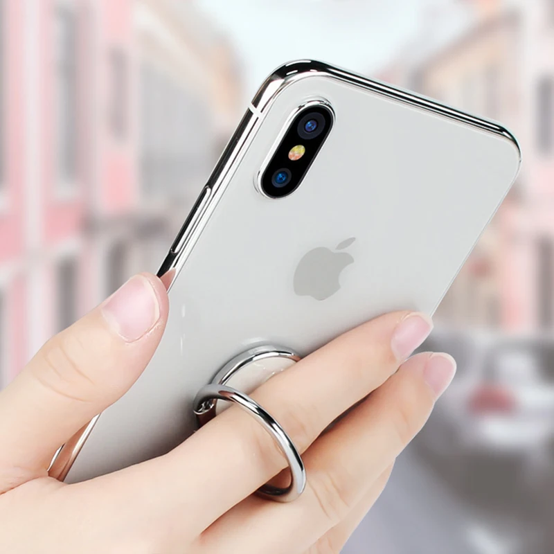 Круглый металлический корпус кольцо на палец подставка для смартфона держатель