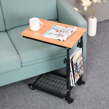 

European style simple and modern movable bedside table lift small coffee table side table lazy sofa computer table LX110315