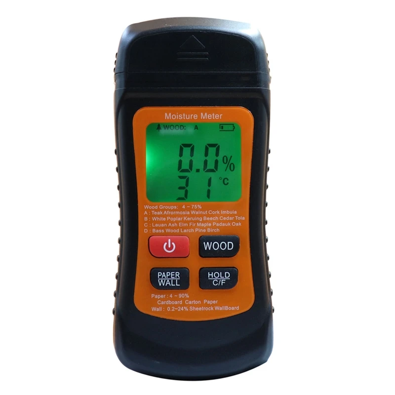 

Two-in-one Pin Type Wood Moisture Meter Wood Temperature/Humidity Detector G88A