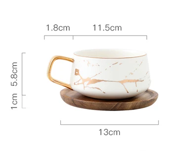 

Nordic Marble Coffee Cup frosted luxurious water coffee Shop Tea Milk Cup Espresso Cup Ceramic Cup saucer suit and saucer