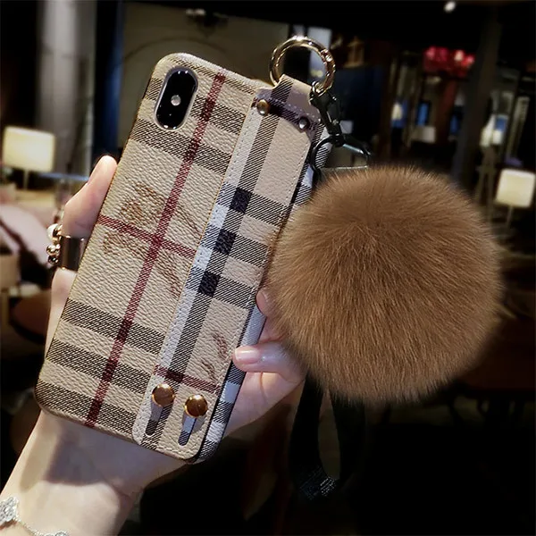 

Applicable New Style iPhone X Phone Case Women's x r Wrist Strap IPhone7plus Online Celebrity 6s8 Plush X's Winter Furry Ball MA