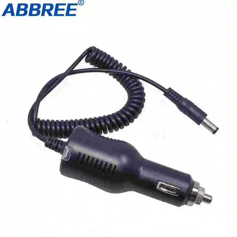 ABBREE 12 V-24 V автомобиль Зарядное устройство кабельной линии с индикатором для Abbree AR-F6 AR-889G TYT QUANSHENG рация Любительское радио
