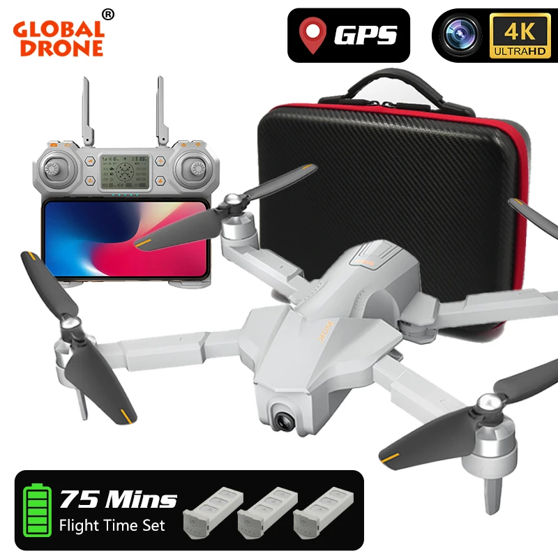 

Professinal GPS 4K Drone Follow Me Quadrocopter with Camera HD Long Fly Time Dron RC FPV Mini Drone X PRO VS F11 SG907 E520S