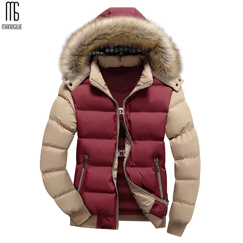 Manoswe, Зимние Модные теплые куртки, Мужская Толстая хлопковая одежда, верхняя одежда, ветровка, качественная куртка, мужские пальто, большие размеры, S-7XL