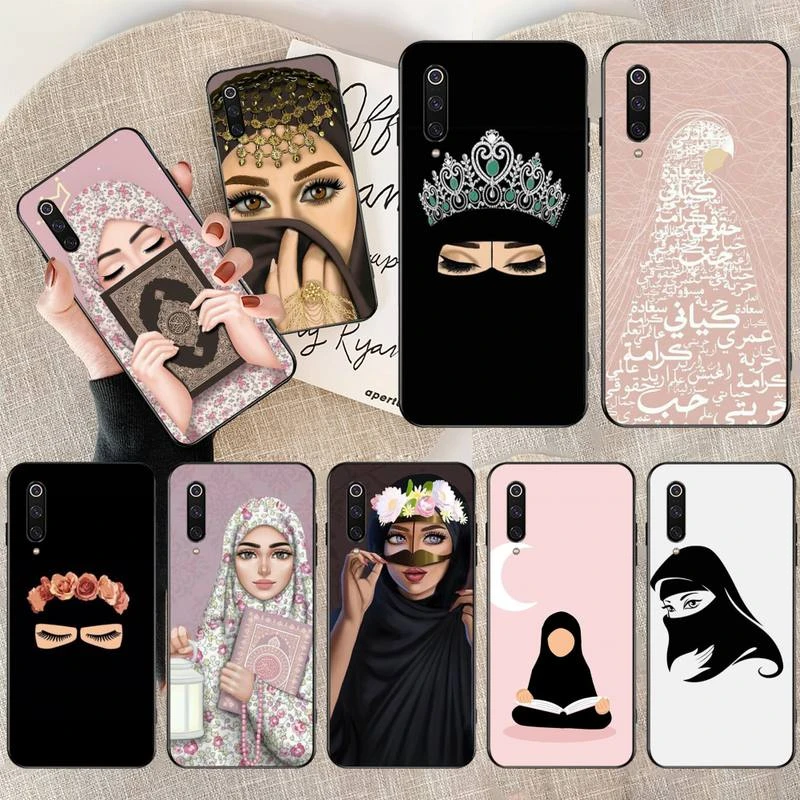 Woman Crown Hijab Face Muslim Islamic Gril Eyes Phone Case for Xiaomi Mi Note 10 Lite Mi 9T Pro xiaomi 10 10 CC9 Pro 9SE phone cases for xiaomi