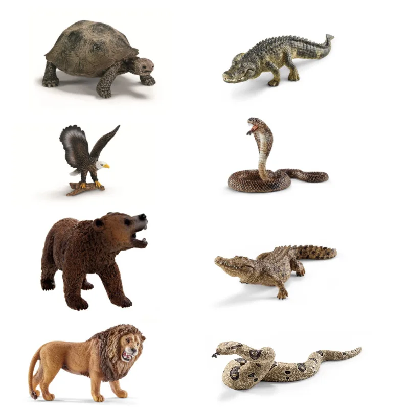 Германия Schleich's Schleich S модель диких животных модель набор тигр лев волк змея Гепард крокодил