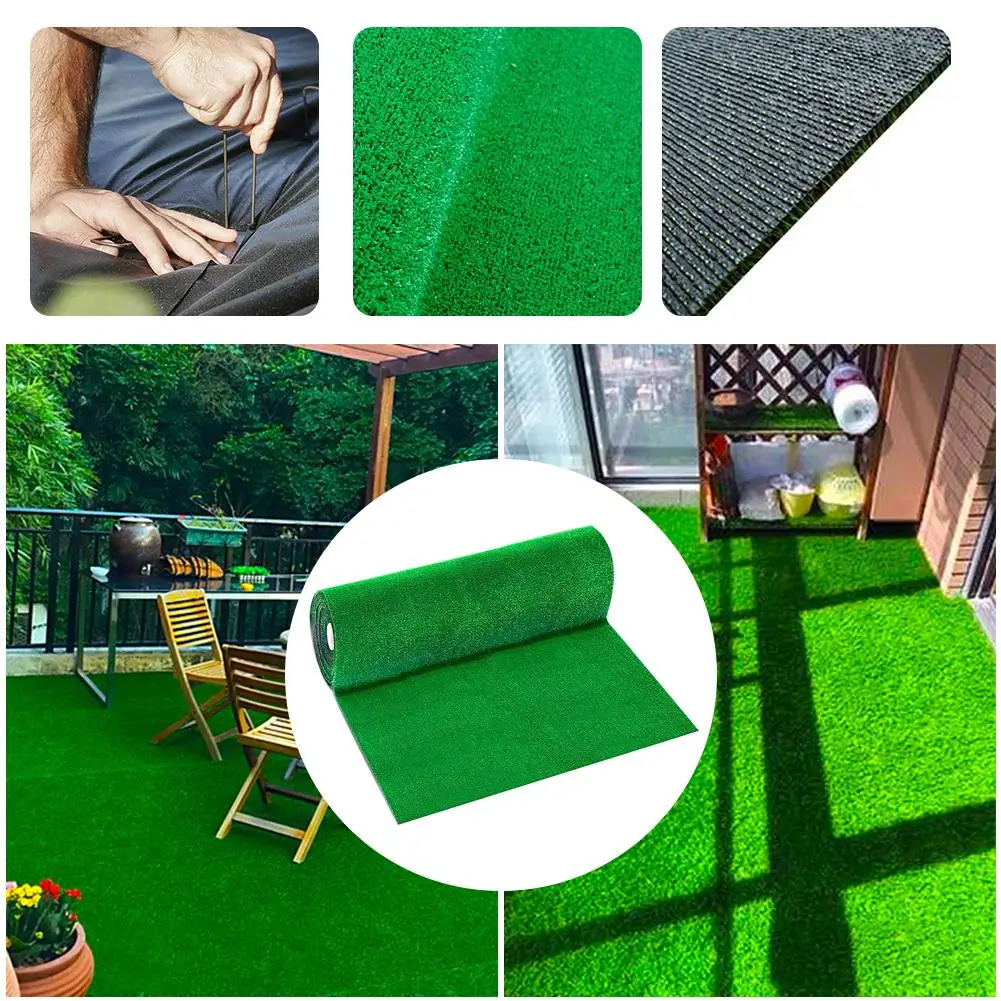 1 Meter Hijau Rumput Buatan Tikar Rumput Rumput Karpet Palsu Rumput Baja Paku Keling Rumah Taman Lumut Lantai Rumah Diy Pernikahan Dekorasi Buatan Rumput Aliexpress